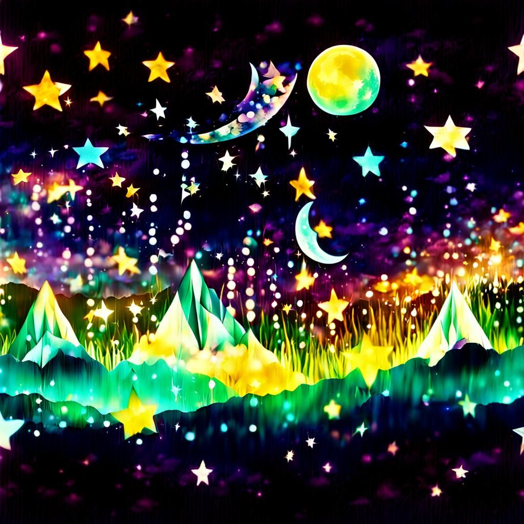 Dreamy Night Sky in Magical Realism