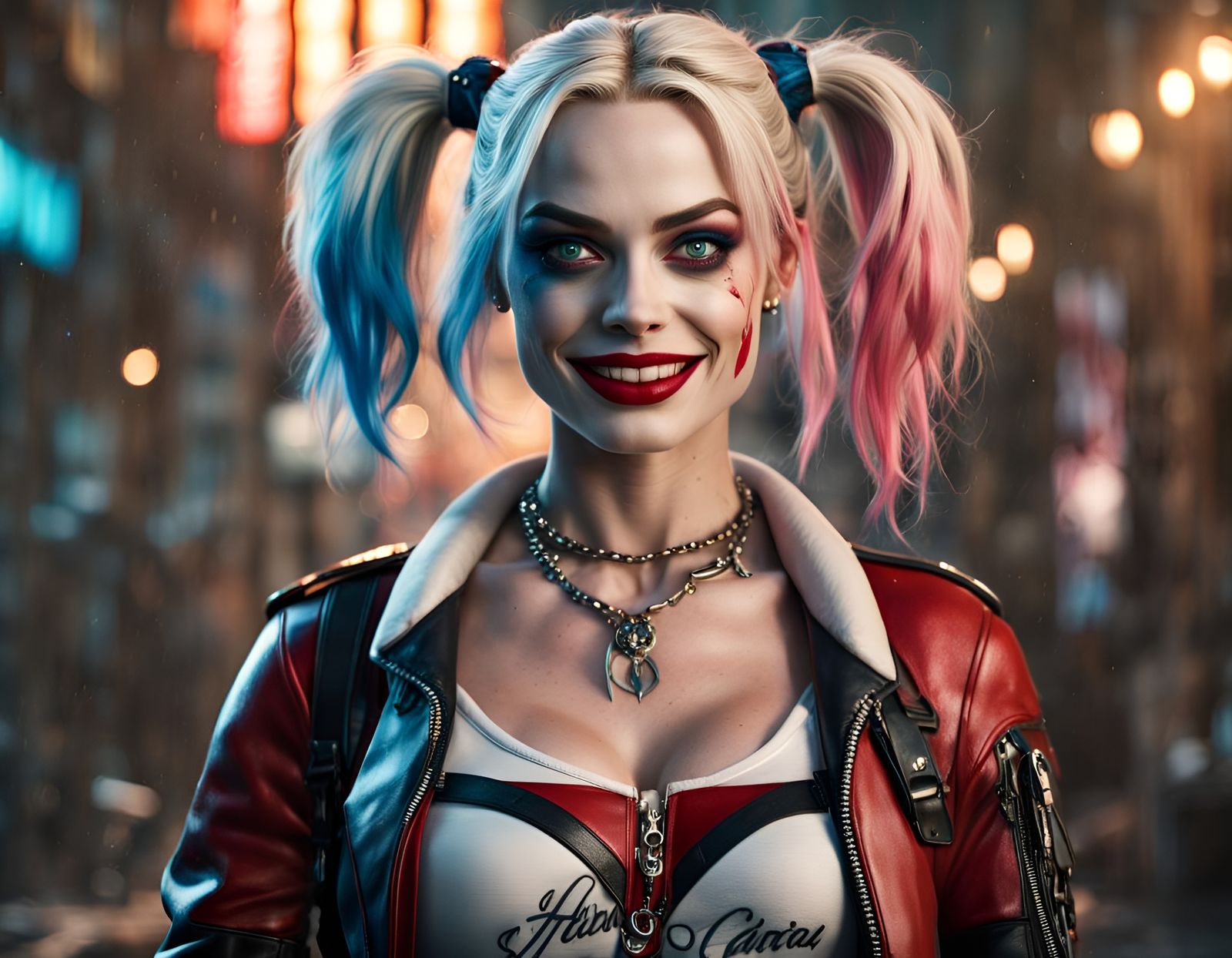 Detailed Harley Quinn Fantasy Concept Art