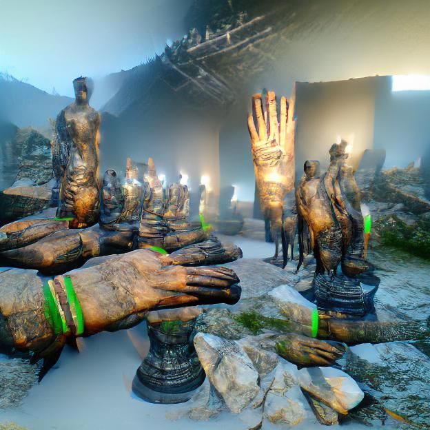 Classical Marble Statues in Museum Lighting