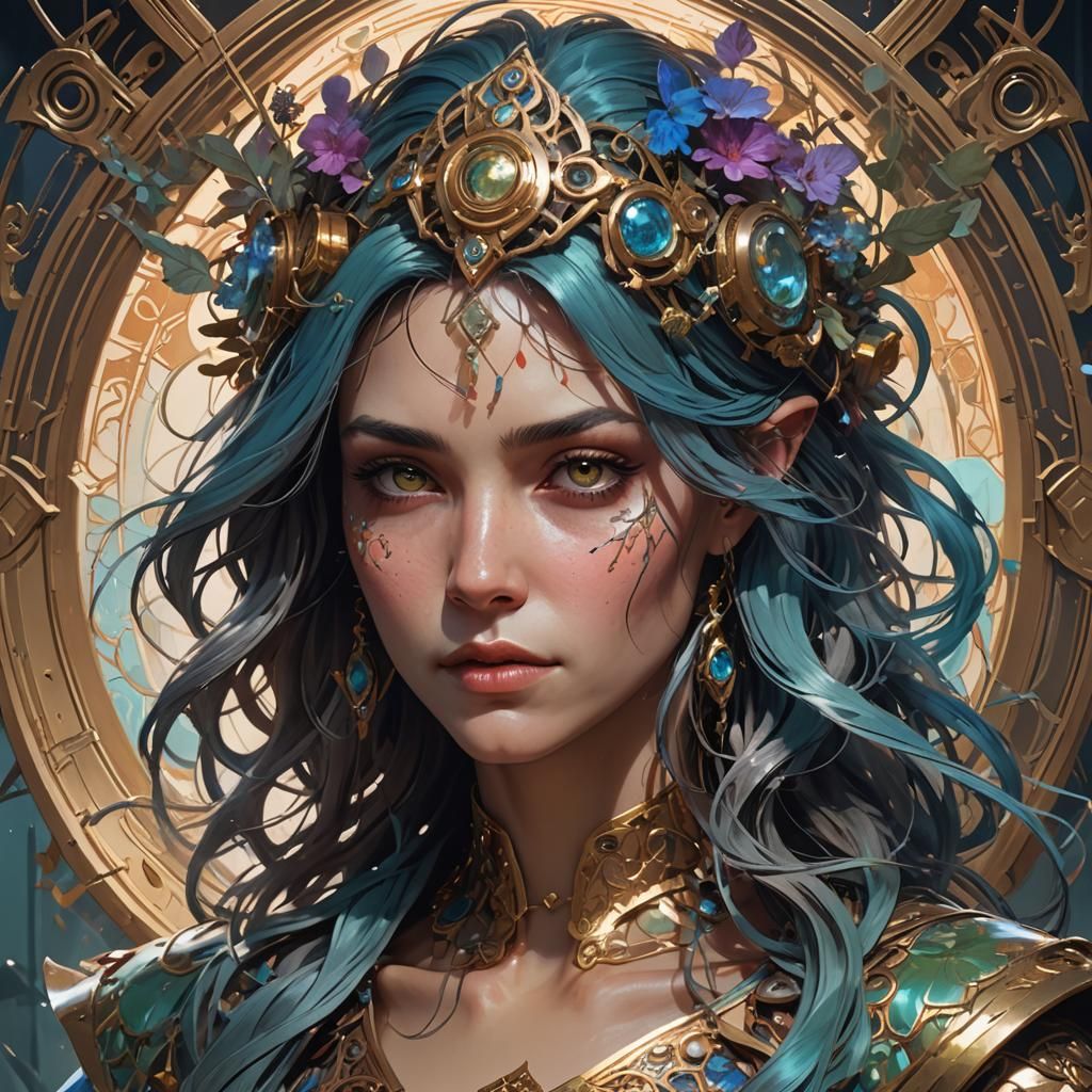 Reversed Entropy: Detailed Portrait in Artgerm Style