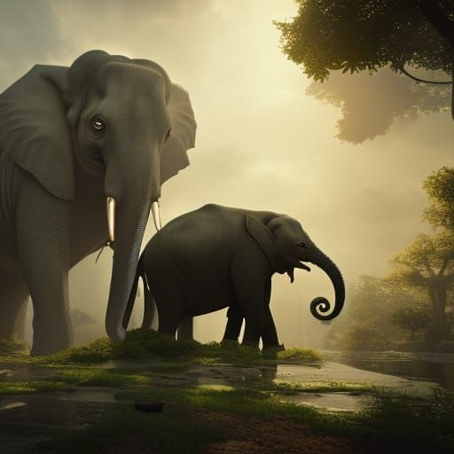 House on Elephant Back: Dark Fantasy Concept Art