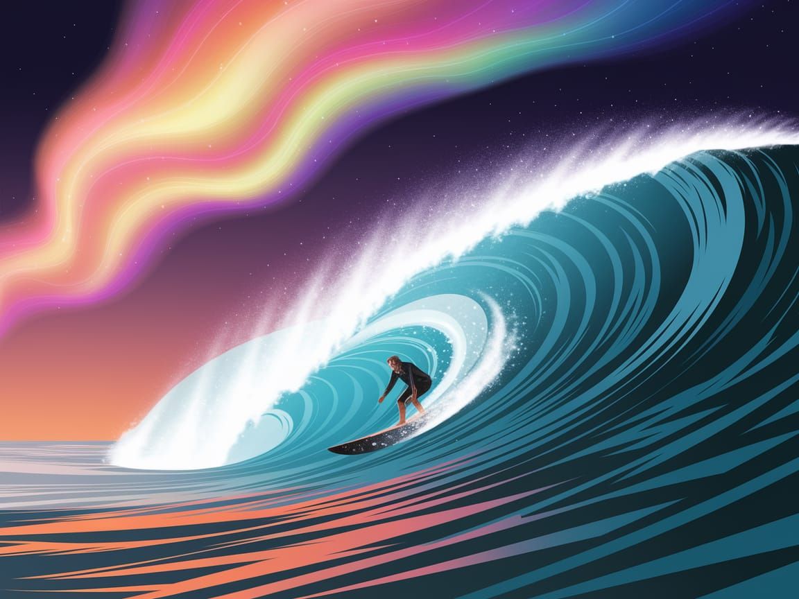 Galactic Surfer Under Cosmic Waves