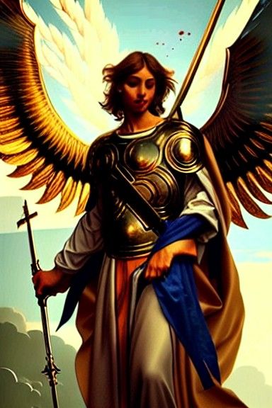 Detailed Portrait of Saint Michael the Archangel