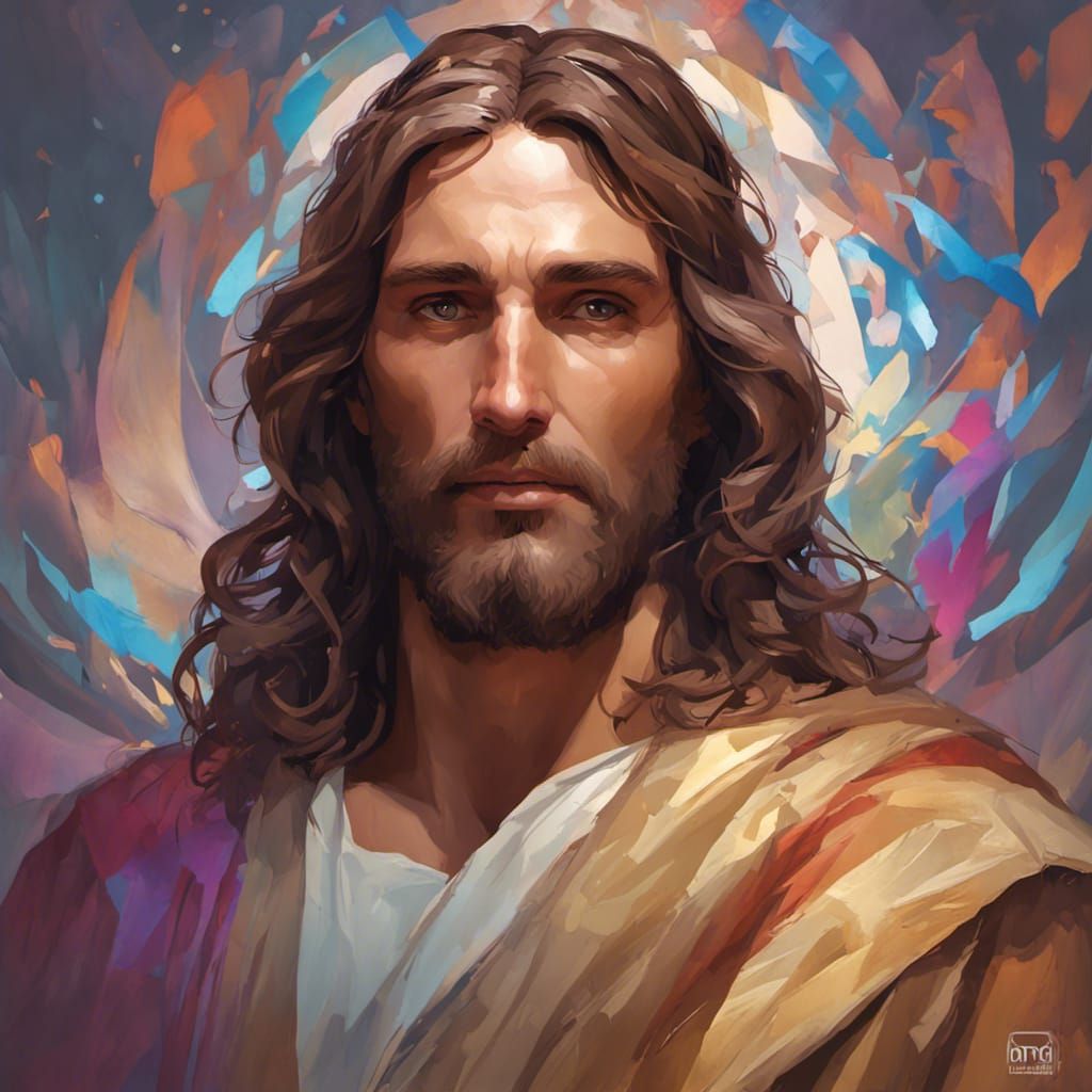 Hyperdetailed Portrait of Jesus in Volumetric Lighting