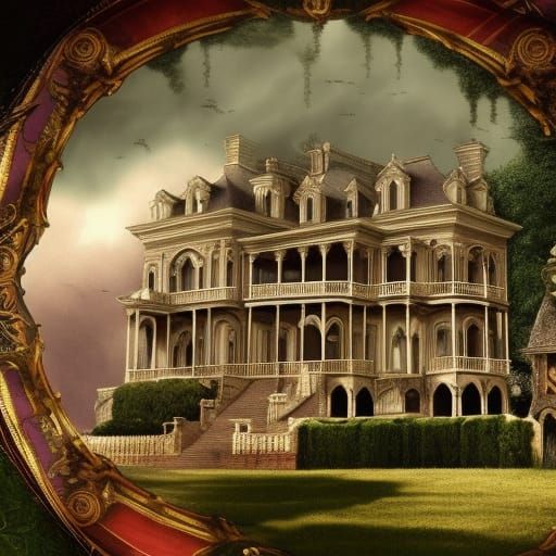 Epic Haunted Mansion Digital Matte Painting