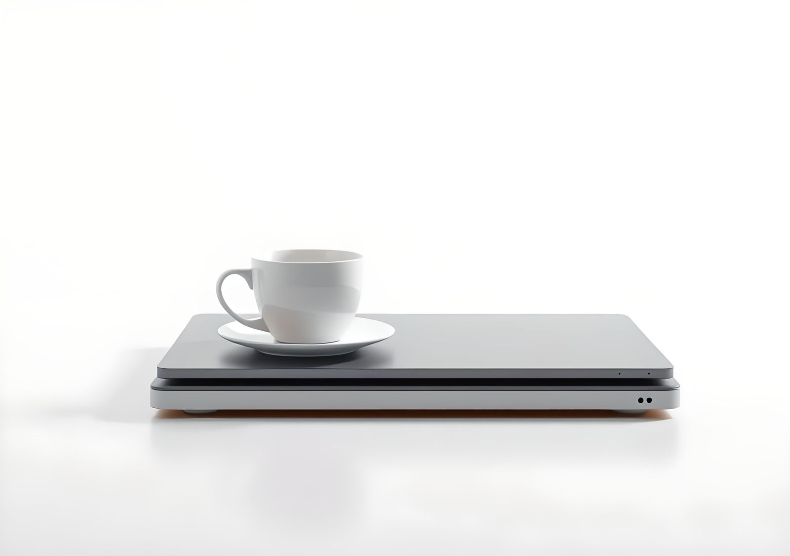 Coffee Cup and Laptop: Business Concept Art