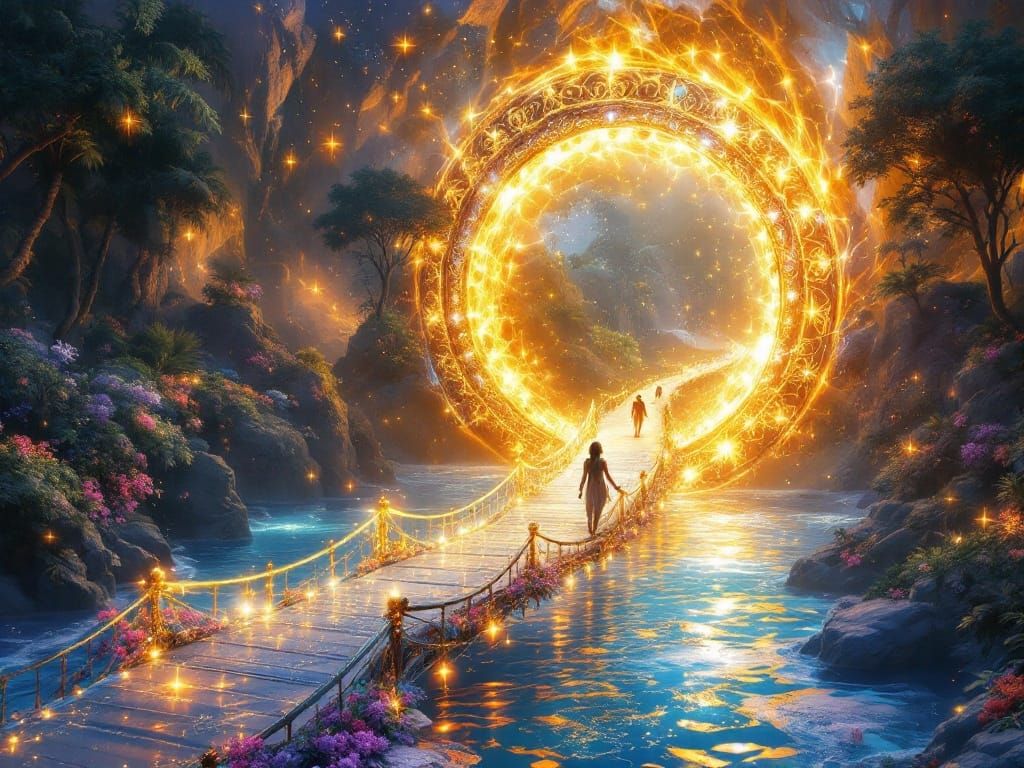 Glowing Portal to Radiant Paradise