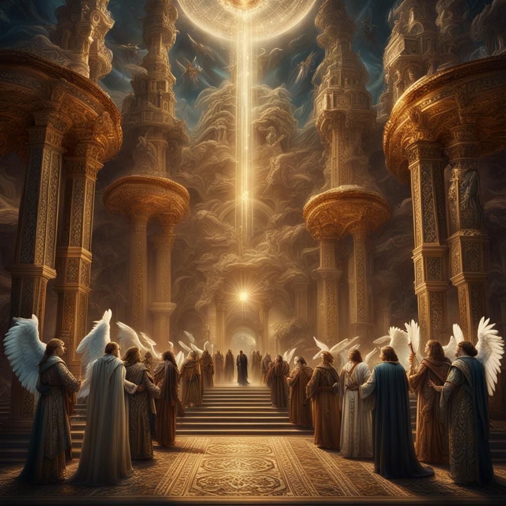 Enochian Angels Meeting: Epic Digital Matte Painting