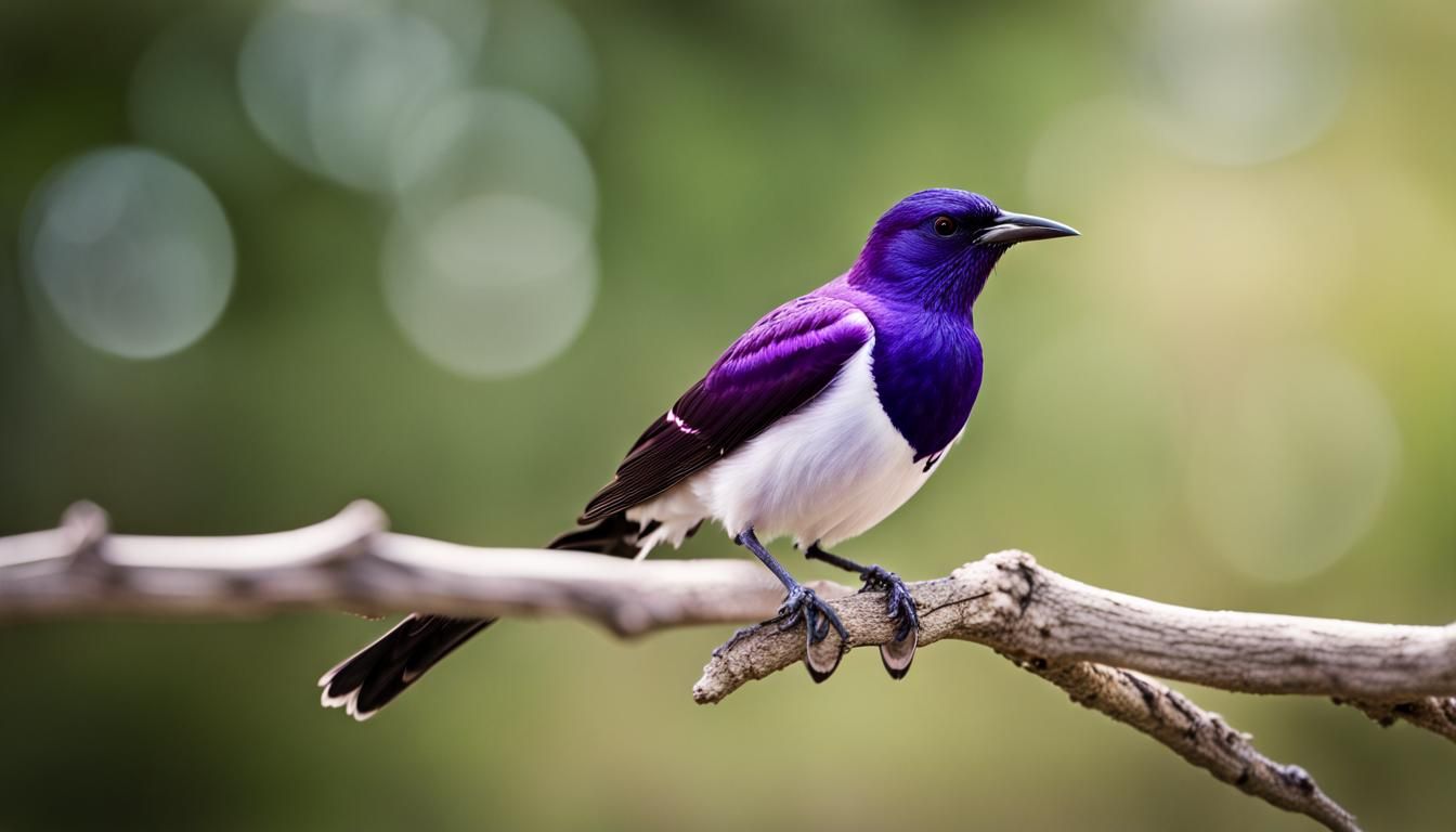 Violet-Backed Starling Portrait with Bokeh