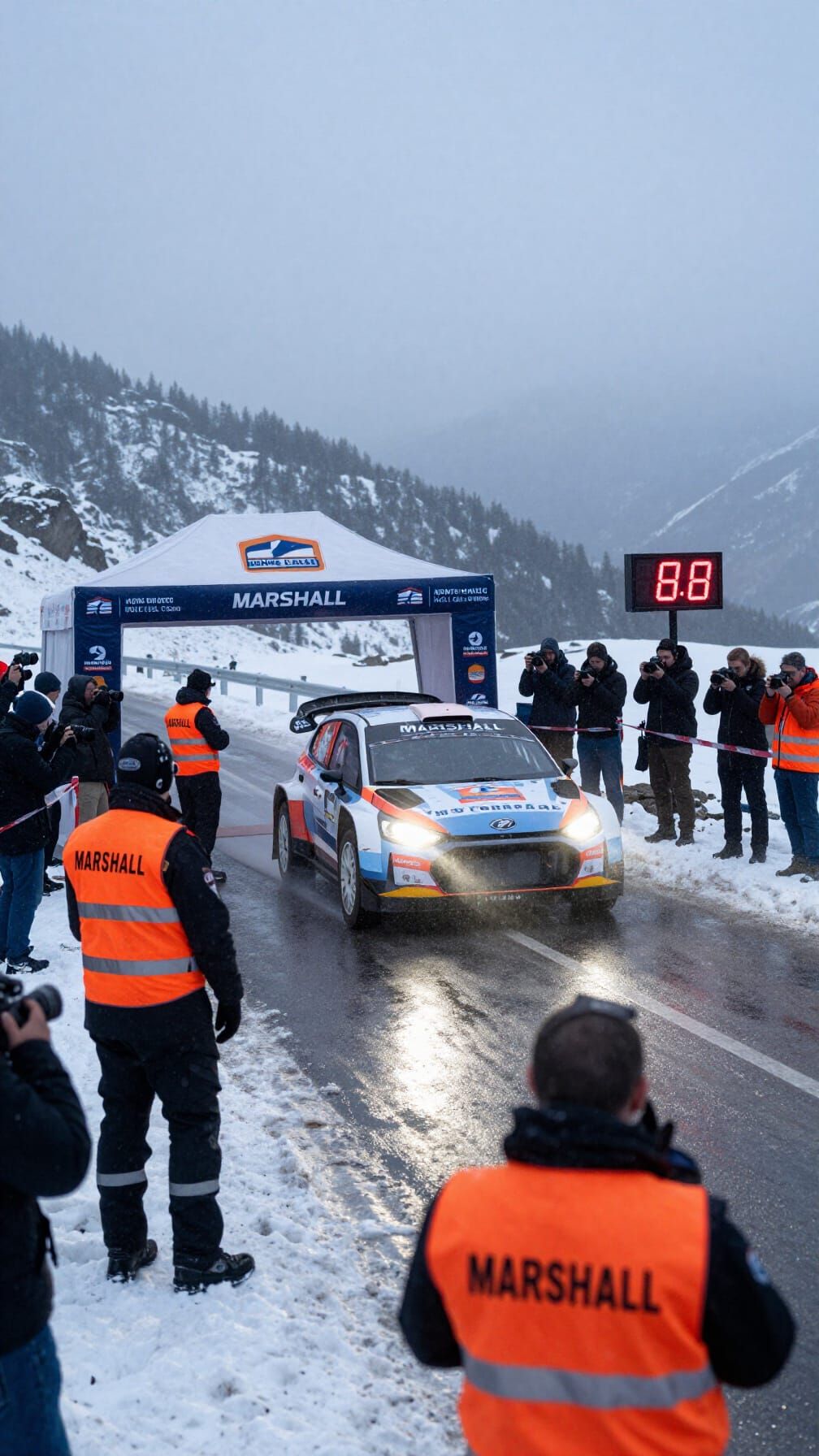 Hyundai Rally1 Starts Dramatic Monte Carlo Winter Race