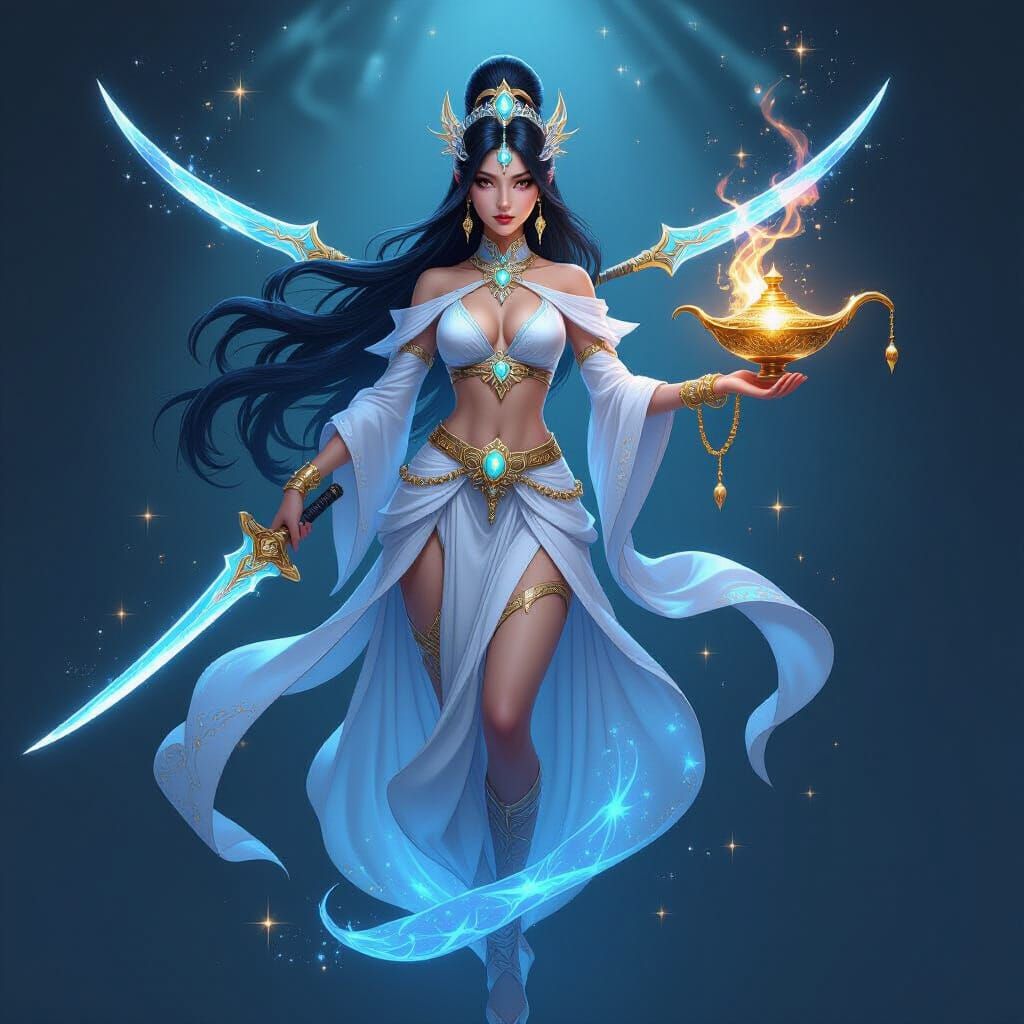 Genie-Ninja Jinblade with Celestial Sabers