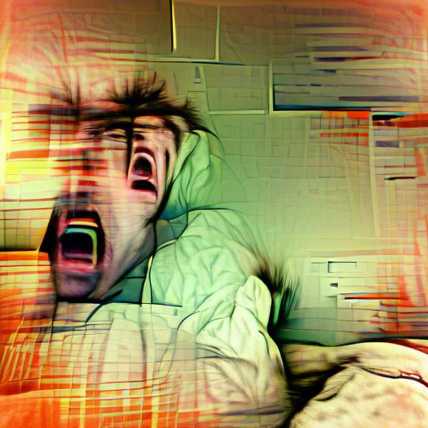 Sleep Deprivation Rage: An AI Generated Concept