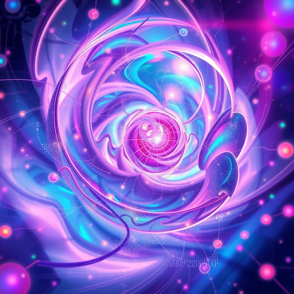 Ethereal AI Entity in Iridescent Fractal Dreamscape