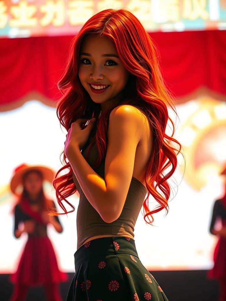 Japanese Idol Performs on Stage in J-Pop Style