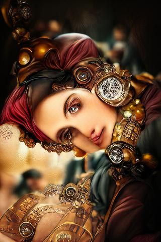 Steampunk Renaissance Woman: Beautiful Digital Concept Art