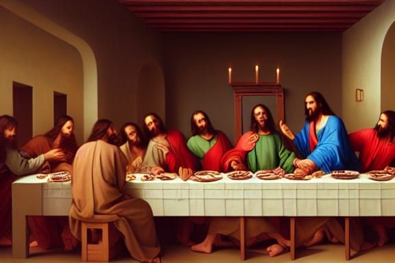 The Last Supper: Hyperrealistic 3D Rendering
