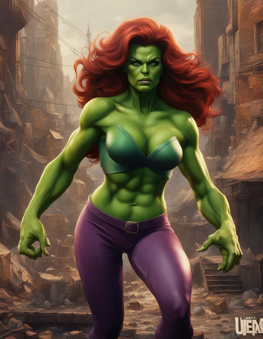 She Hulk Matte Painting in Unreal Engine 5