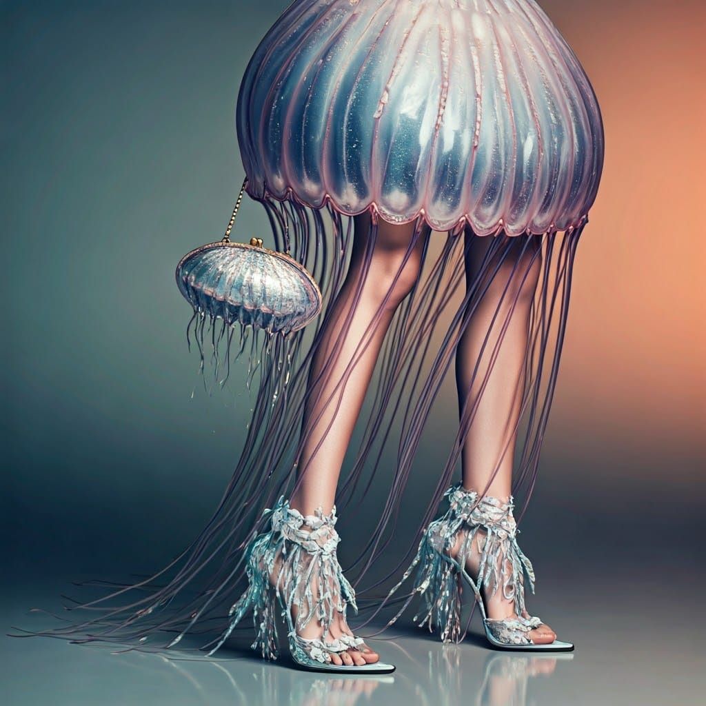 Jellyfish Fashion in Surrealist Style