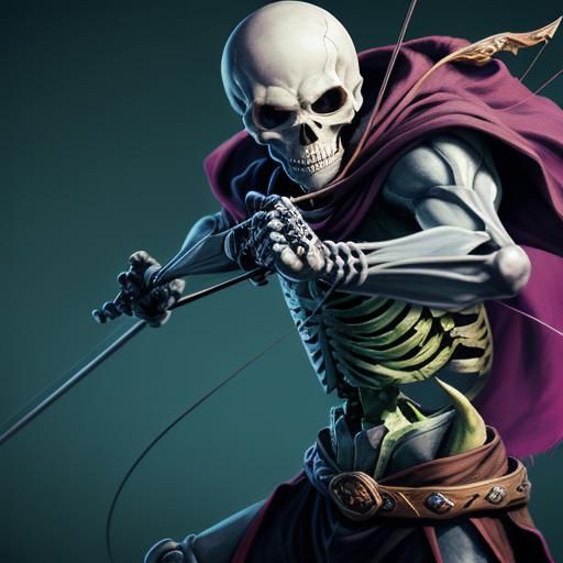 Detailed Skeleton Archer Concept Art