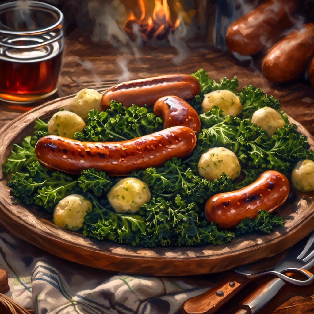 Delicious Braunkohl & Bregenwurst (German Comfort Food)