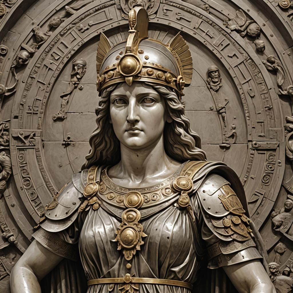 Athena, Goddess of Wisdom and War, in Athens