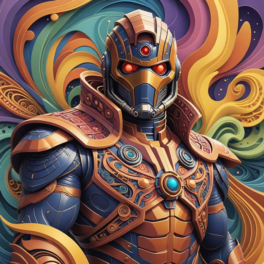 Abstract Starlord Vector Fractal Art