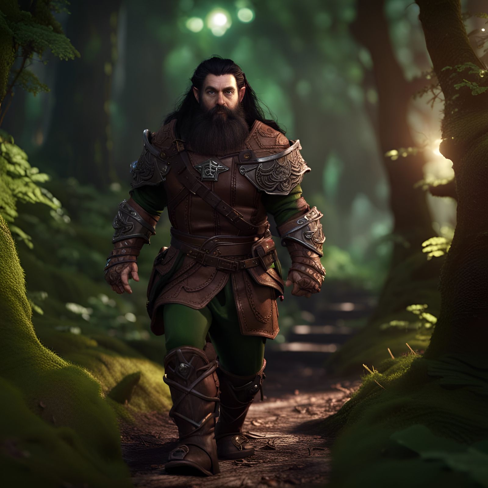 D&D Dwarf in Forest, Unreal Engine 5