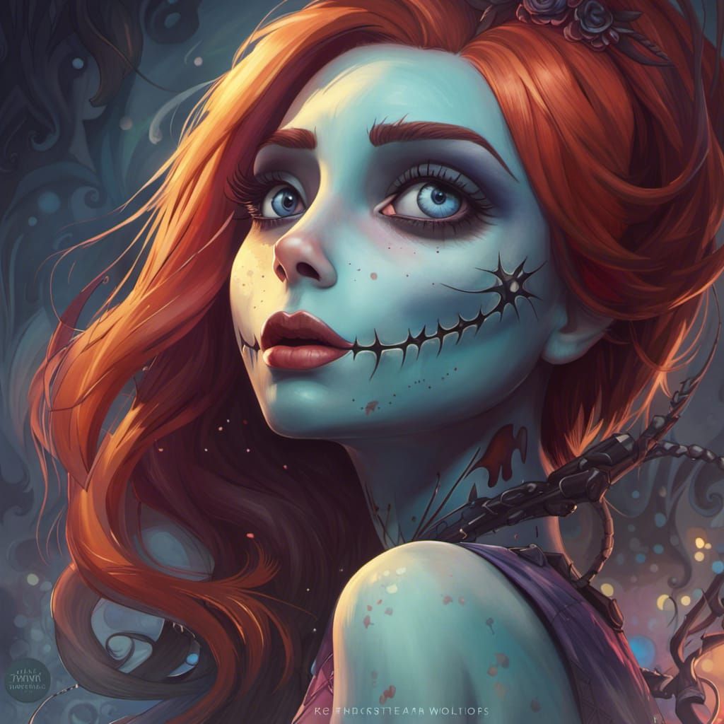 Sally Nightmare Before Christmas Portrait in 8K