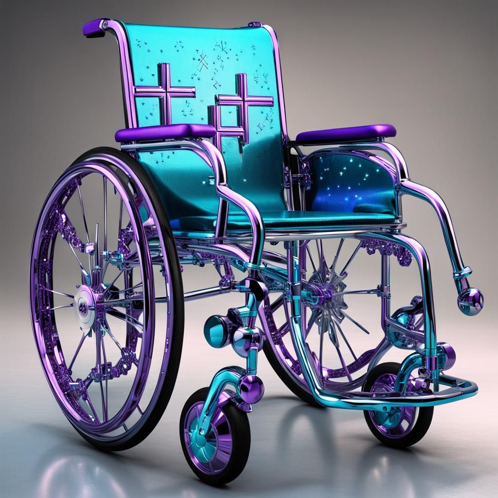 Futuristic Wheelchair Design in Sparkling Chrome