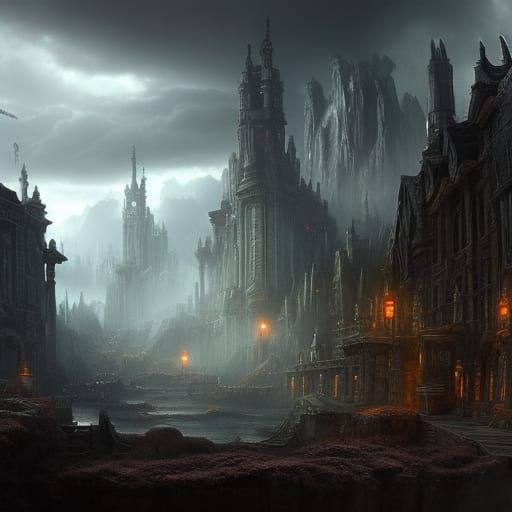 Epic Grimdark Digital Matte Painting