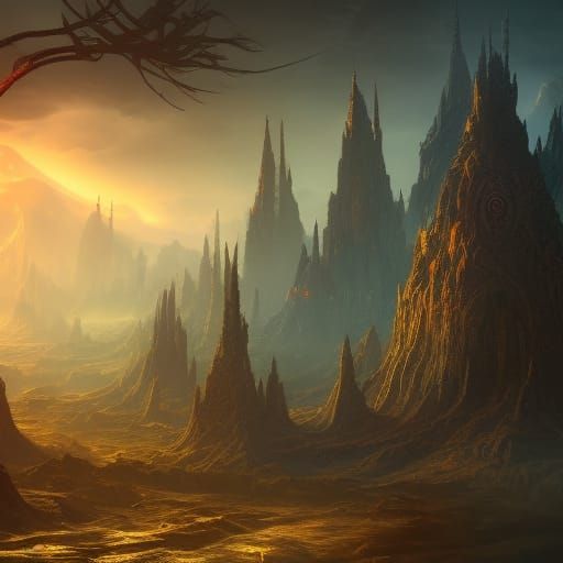 Fantastical Matte Painting in Deep Color