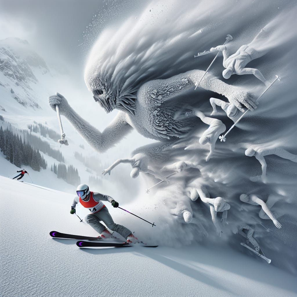 Alpine Skier's Avalanche Nightmare