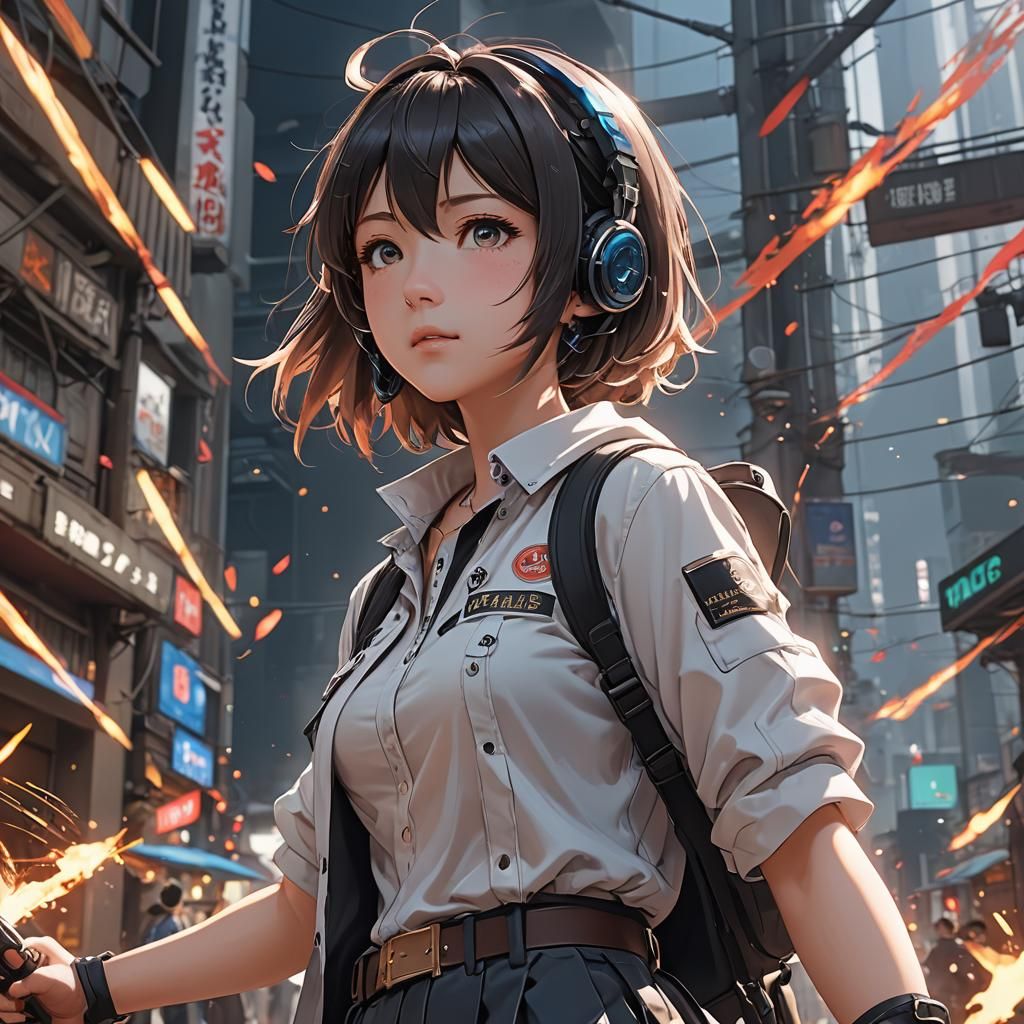 Detailed 3D Anime Art Inspired by WLOP