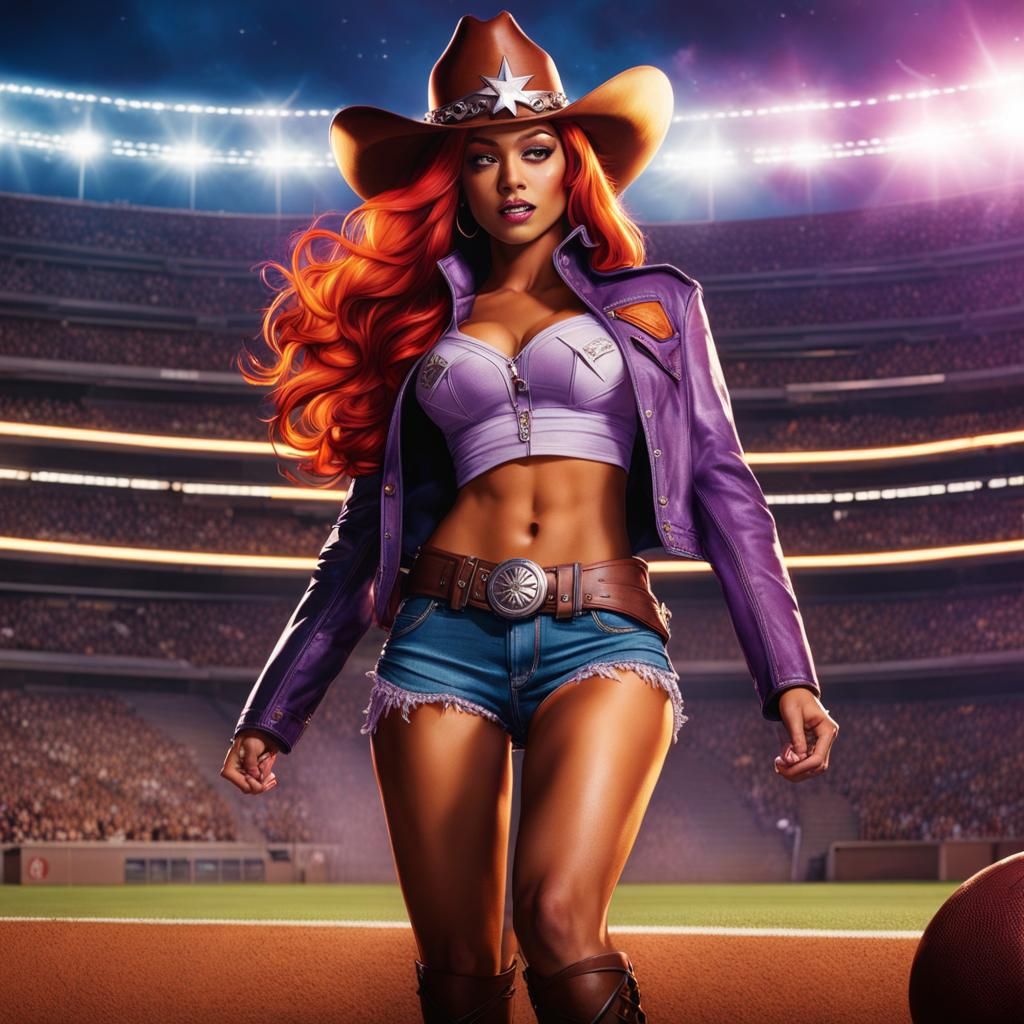 Starfire vs Zombies in a Football Stadium