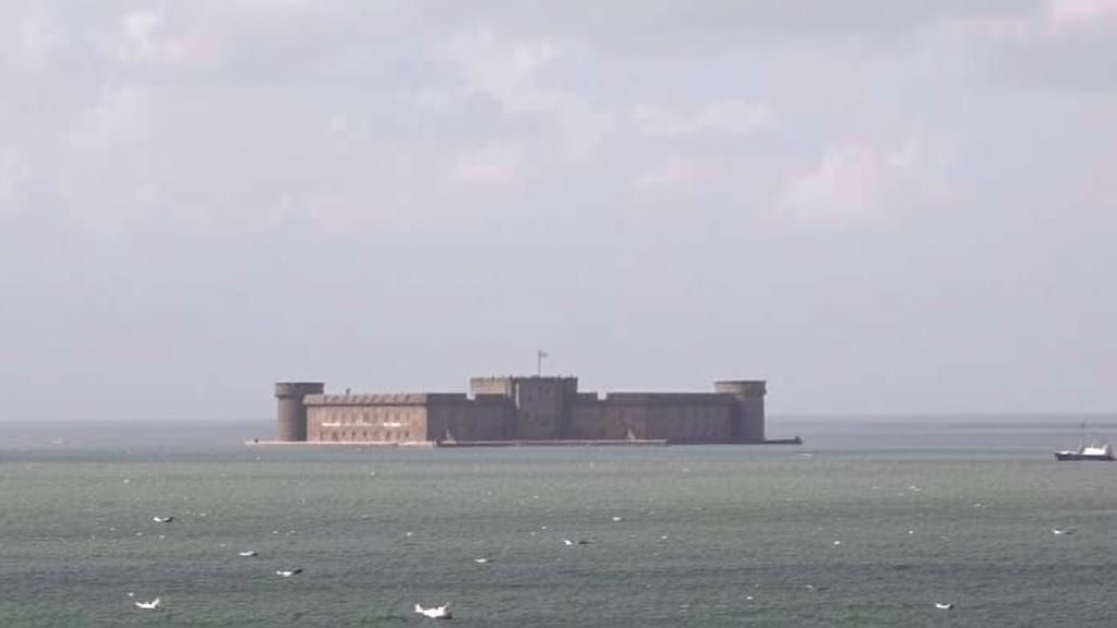 Forts out at sea are structures built to defend coasts, ofte...