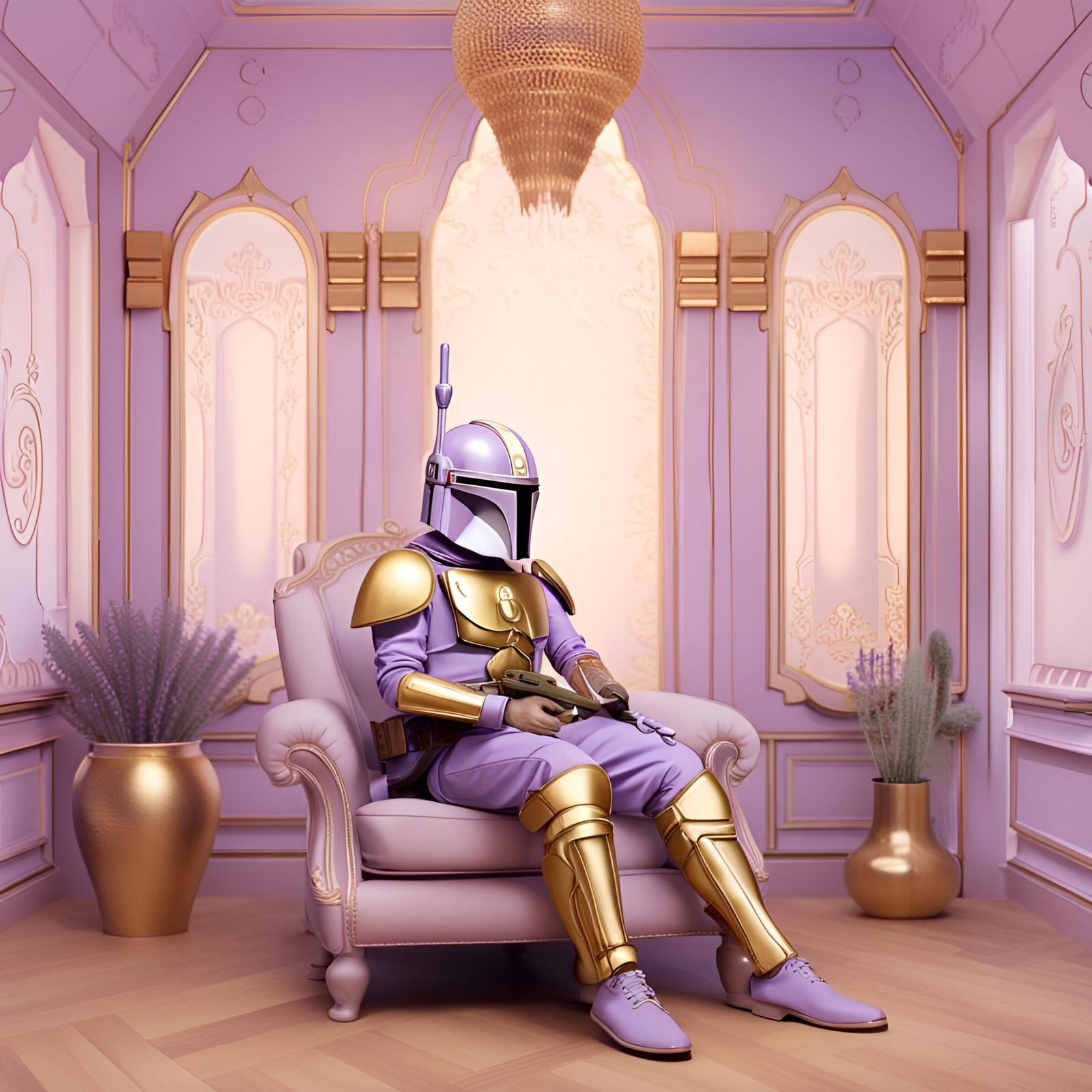 Purple Pastel Mandalorian III
