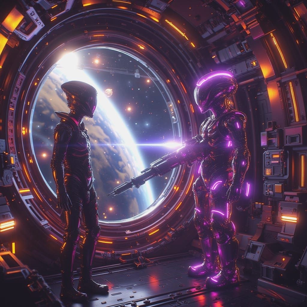 Alien Engineer Oversees Planetary Formation in Spacecraft Co...