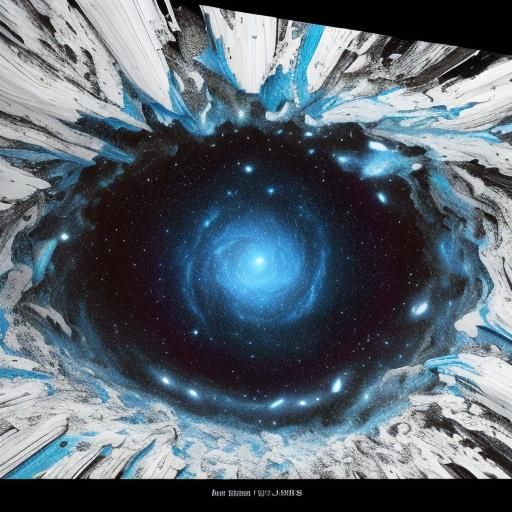 Andromeda Galaxy White Supernova Event as Graffiti Art