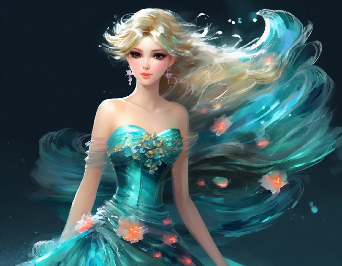 Surreal Anime-Inspired Digital Art in Cyberpunk Style