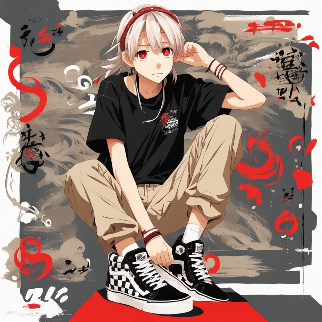 Tomboy Anime Girl in Manga Style