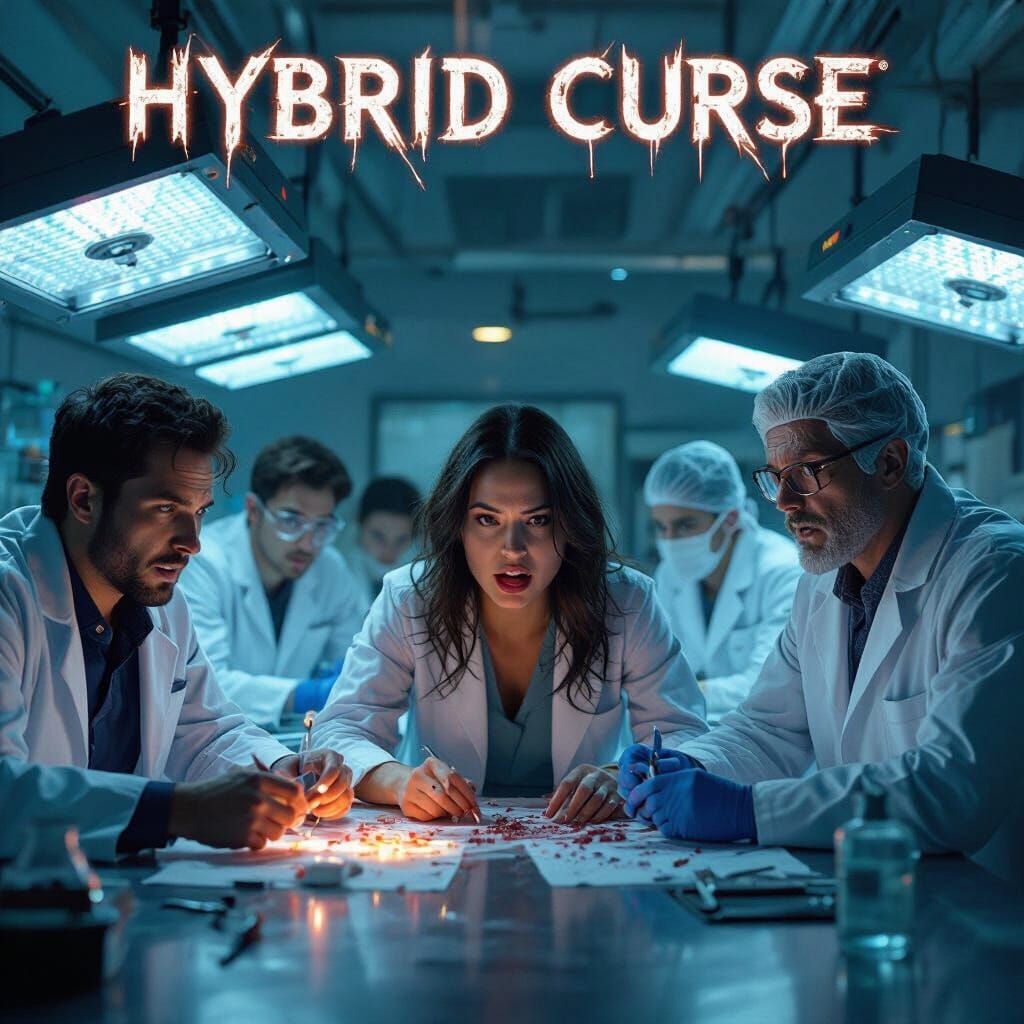 Horror Film Poster: Hybrid Curse Experiments