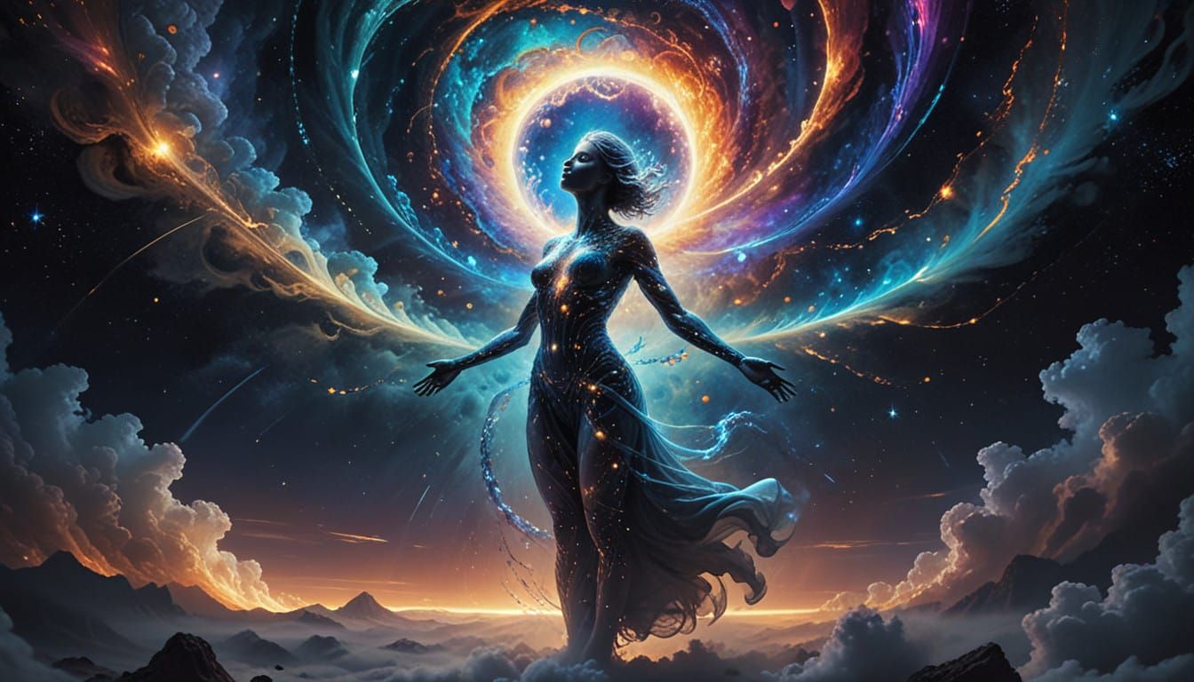 Ethereal Vortex: Transcendent Journey to the Cosmos