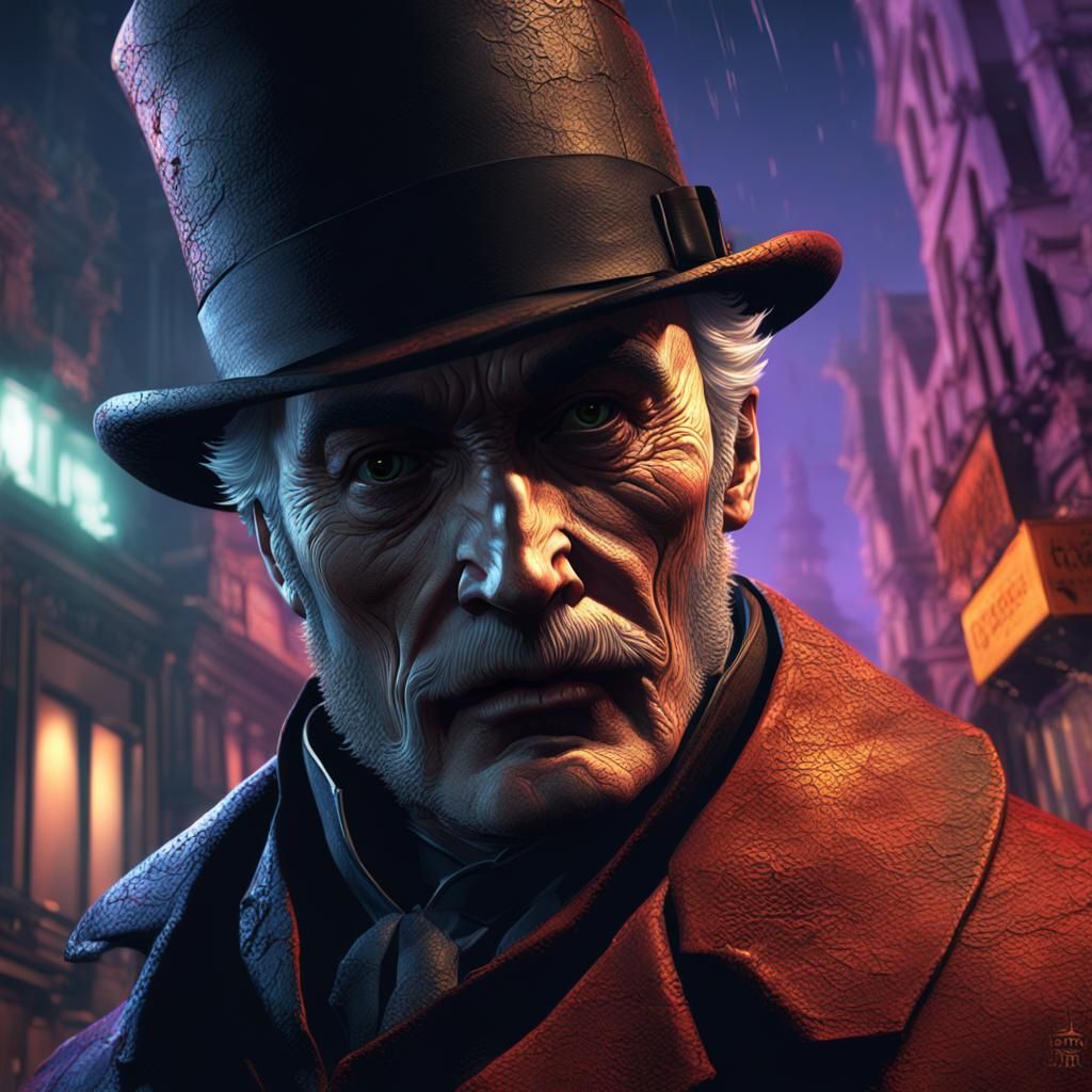 Hyperrealistic 3D Render of Jack the Ripper