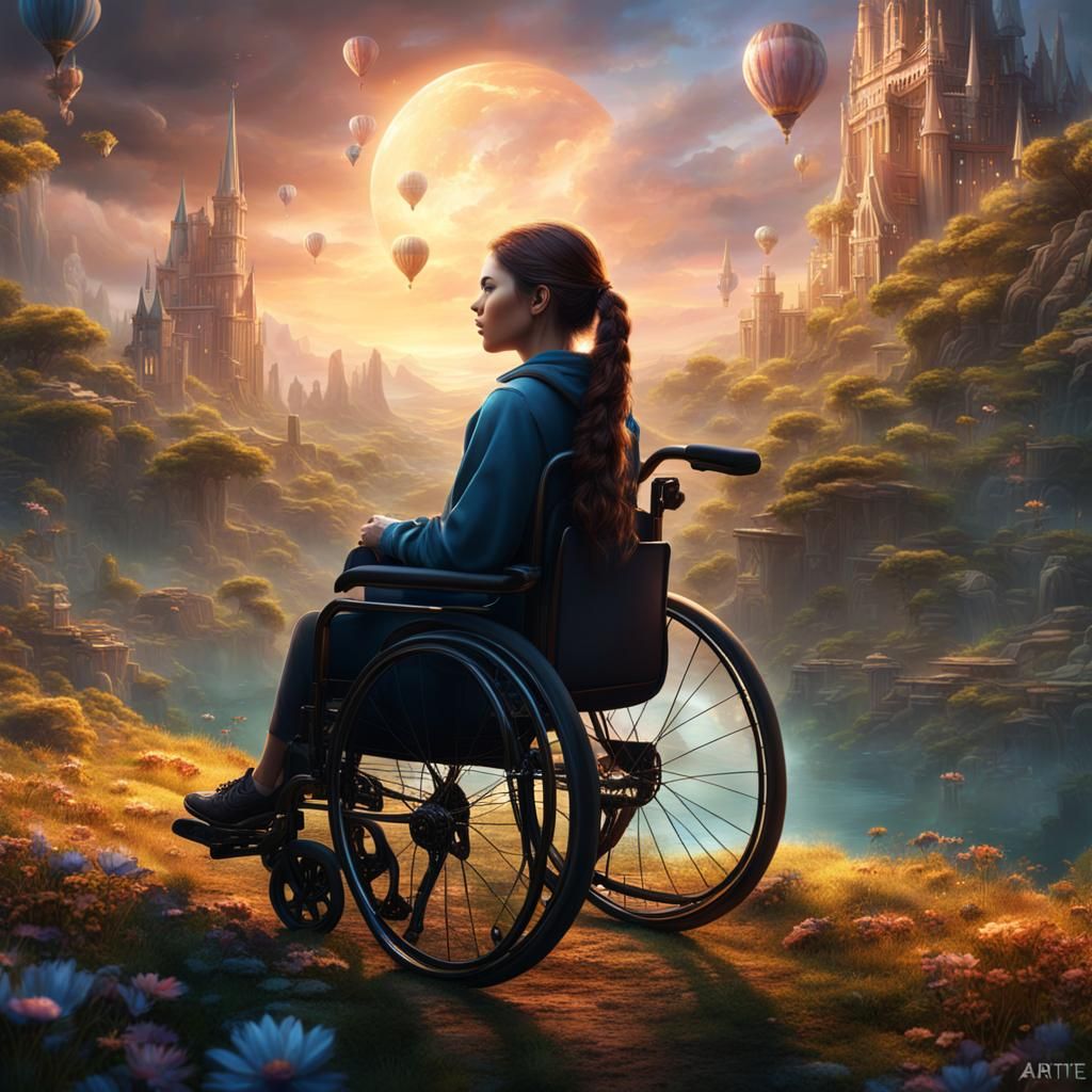 Hopeful Girl's Dreams: Detailed Fantasy Concept Art