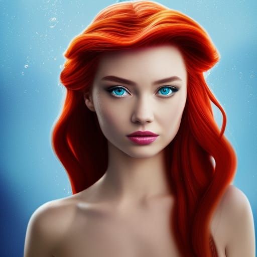 Hyperreal Princess Ariel in a Bottle