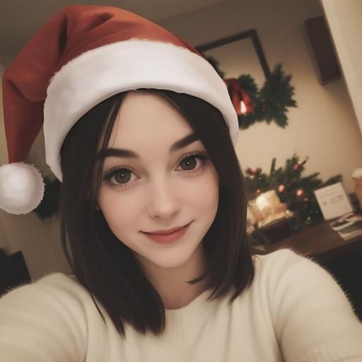Festive Christmas Selfie Generated by AI