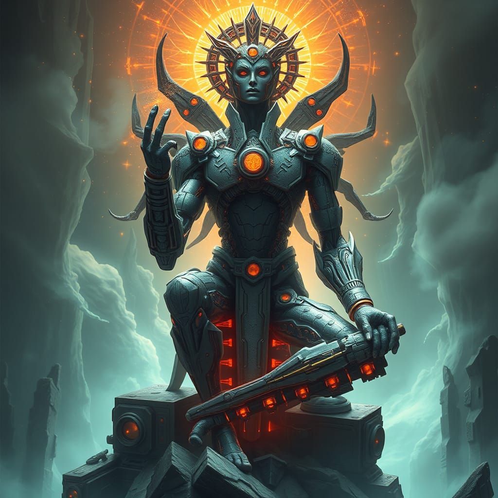 Biomechanical God of Judgment Artwork