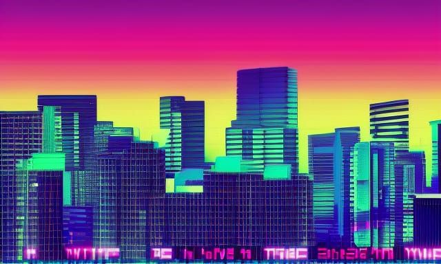 Synthwave Neon Retro Wallpaper for Desktop