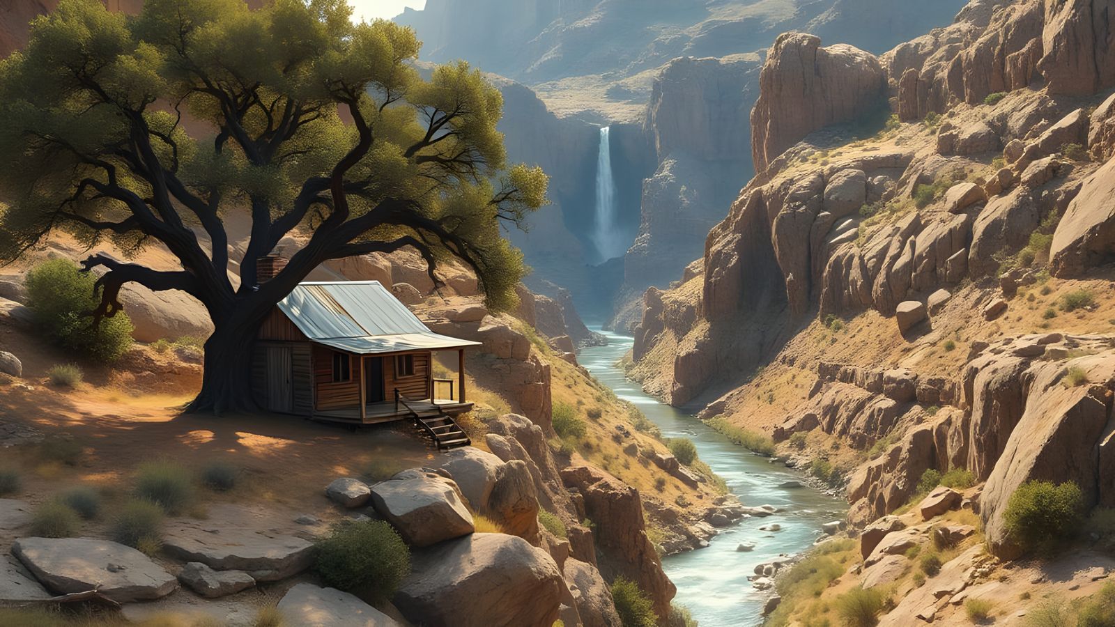 Desert Oasis in a Rustic Canyon