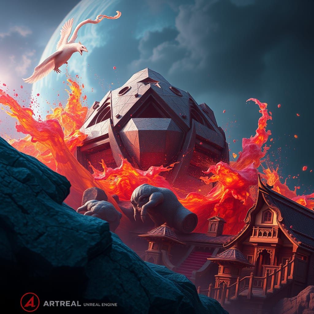 Surreal Fantasy Concept Art in Deep Colors